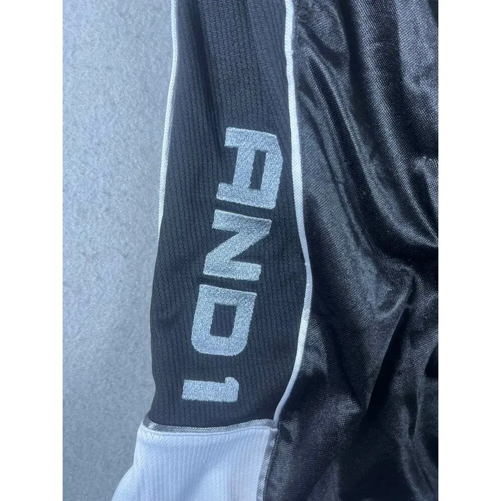AND1 Basketball Shorts Mens 3XL Black White Shiny Dazzle Mesh Athletic Relaxed